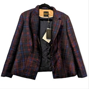 NWT Red, Blue, Black Jacquard NATAN+ Blazer, 24" armpit to armpit